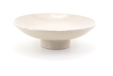 Schaaltje op voet kleur Winterwit glans 17.5cm