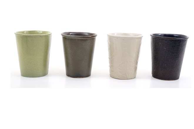 Set van 4 blijvertjes in Matcha green - Winterwit - Bosgrond - Winterheide
