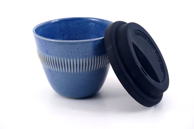 Cup TO-GO in Jeans blue glazuur