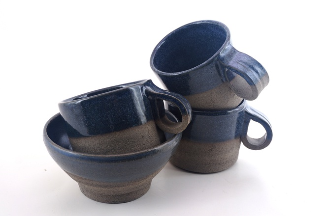 Goccia beker Jeans Blue glazuur