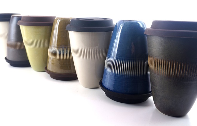 Cup TO-GO in Jeans kleur glazuur