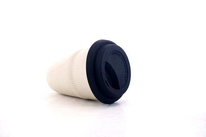 Cup TO-GO in Kiezel mat glazuur