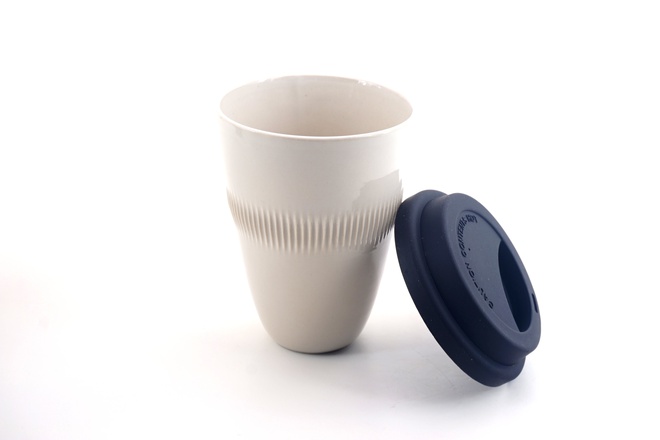 Cup TO-GO in kiezel glans glazuur