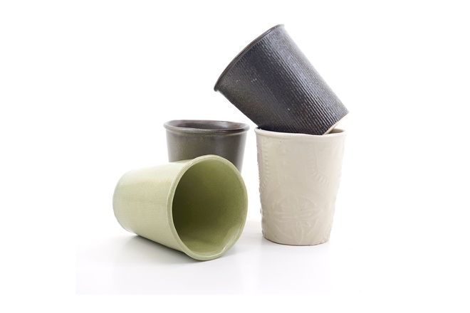 Set van 4 blijvertjes in Matcha green - Winterwit - Bosgrond - Winterheide