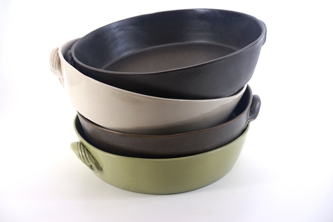 Ovenschaal schroef ø 24cm Kiezel