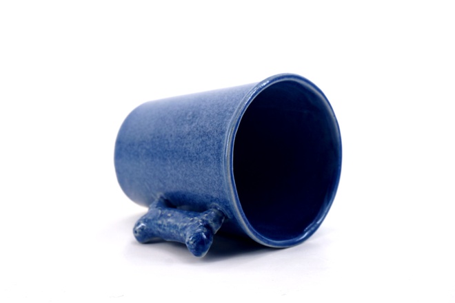 Koffiemok Blijvertje voor de hondenliefhebber in Jeans blauw kleur