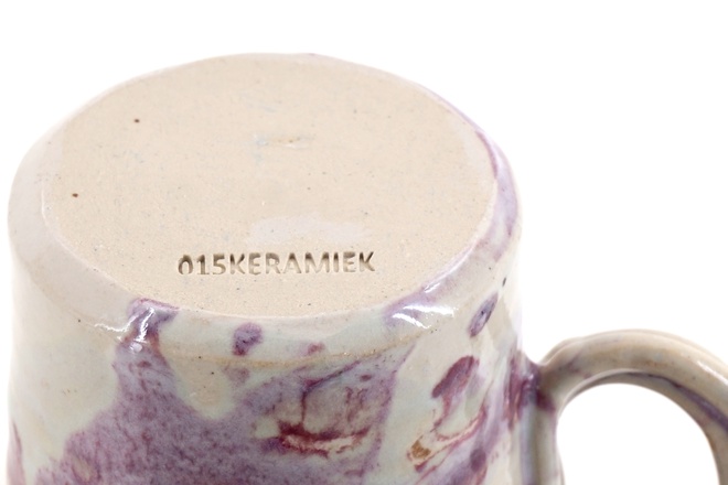 Mok Annabel in wit en rose glazuur