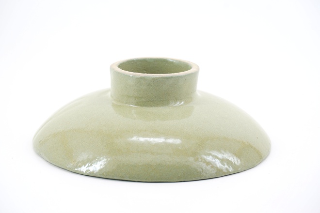 Schaaltje op voet kleur Matcha green 17.5cm